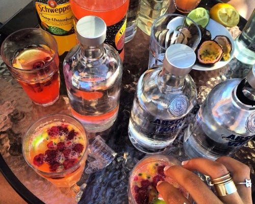 food, vodka, rings