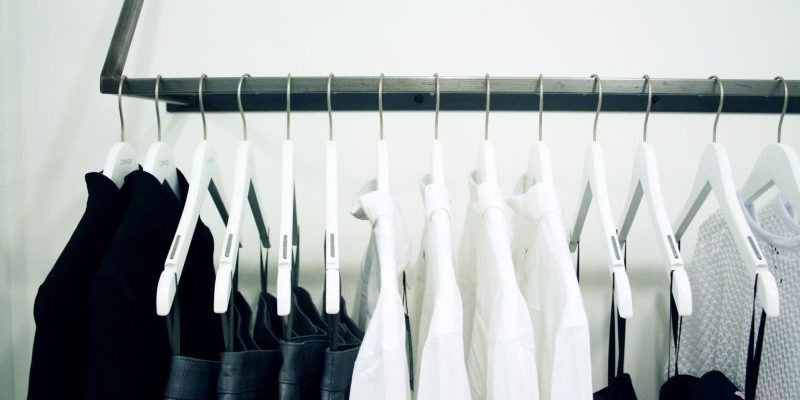 convey queen st toronto clothes on racks, shirt and dress