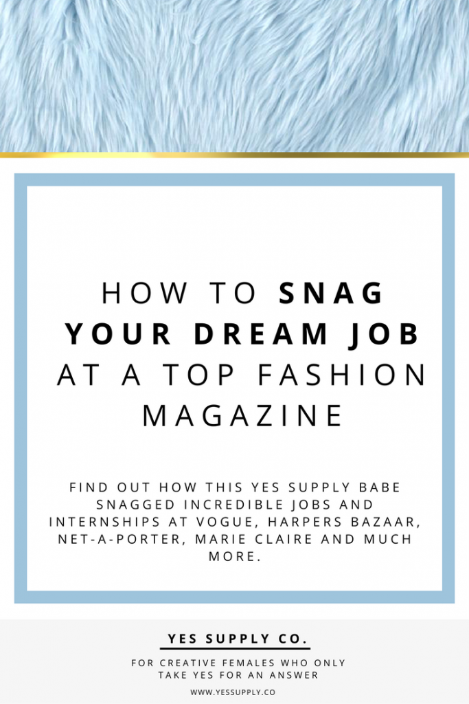 job at top fashion magazines