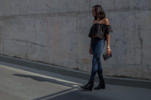 georgia alice off the shoulder top, citizens of humanity jeans