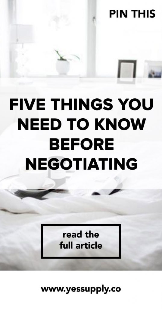 Five Things You Need to Know Before Negotiating