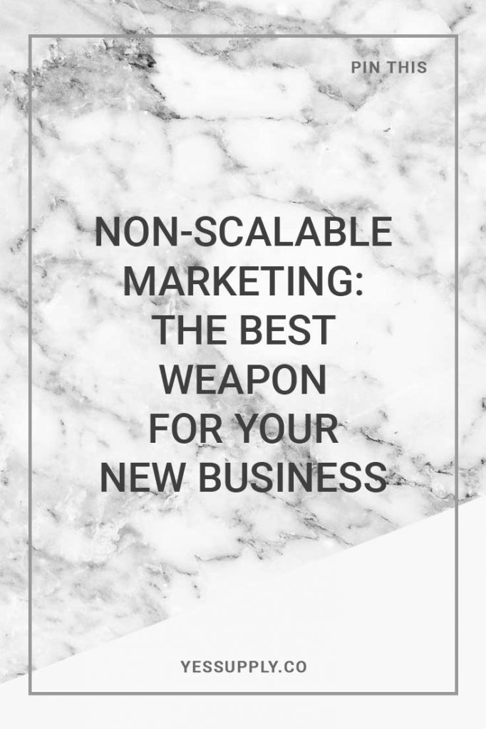 non scalable marketing