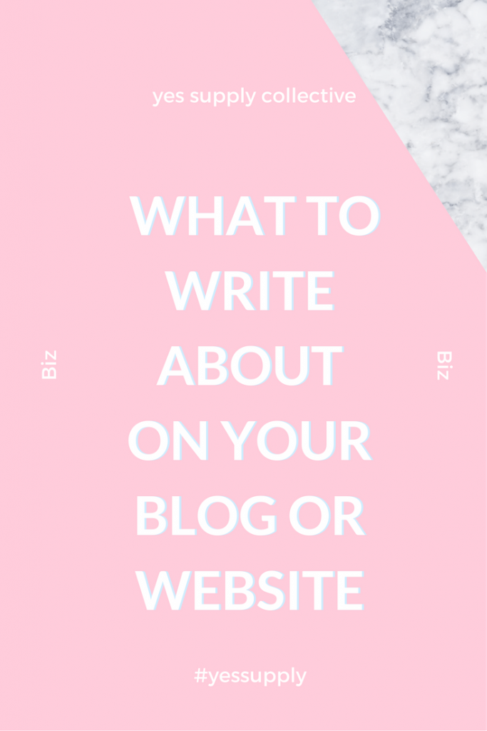 What To Write About