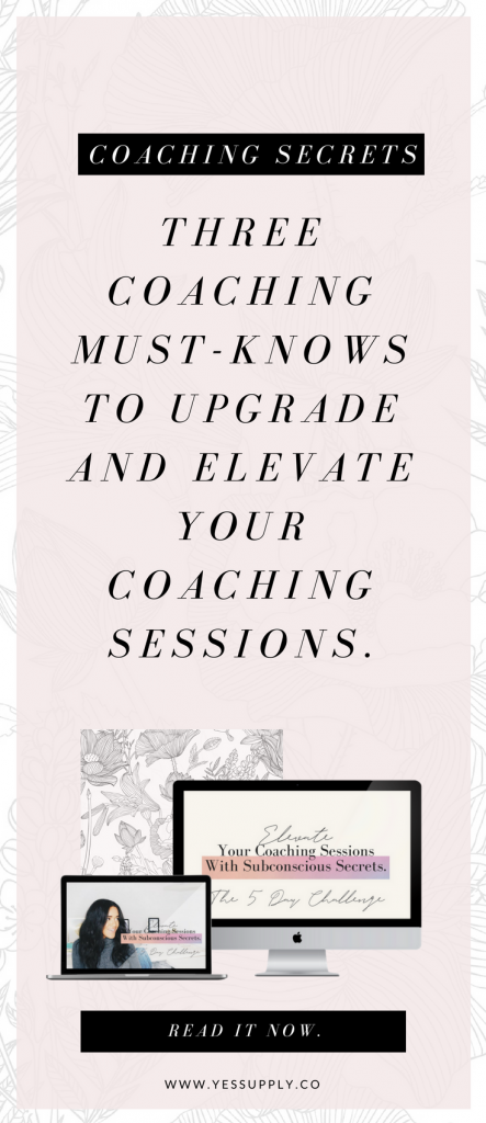 Dreaming of becoming a powerful coach? Lightworker? Healer? Entrepreneur? Ever wanted to learn more about NLP, Hypnosis, EFT, and Energy work? Do you want to stand out, become a coach with a successful online business and you just need the tools and strategies to get started and build your audience, while feeling confident about your knowledge? You're in the right place. Head to www.yessupply.co/elevate and sign up for the FREE 5 Day Challenge to help you elevate &, stand out. Much love,