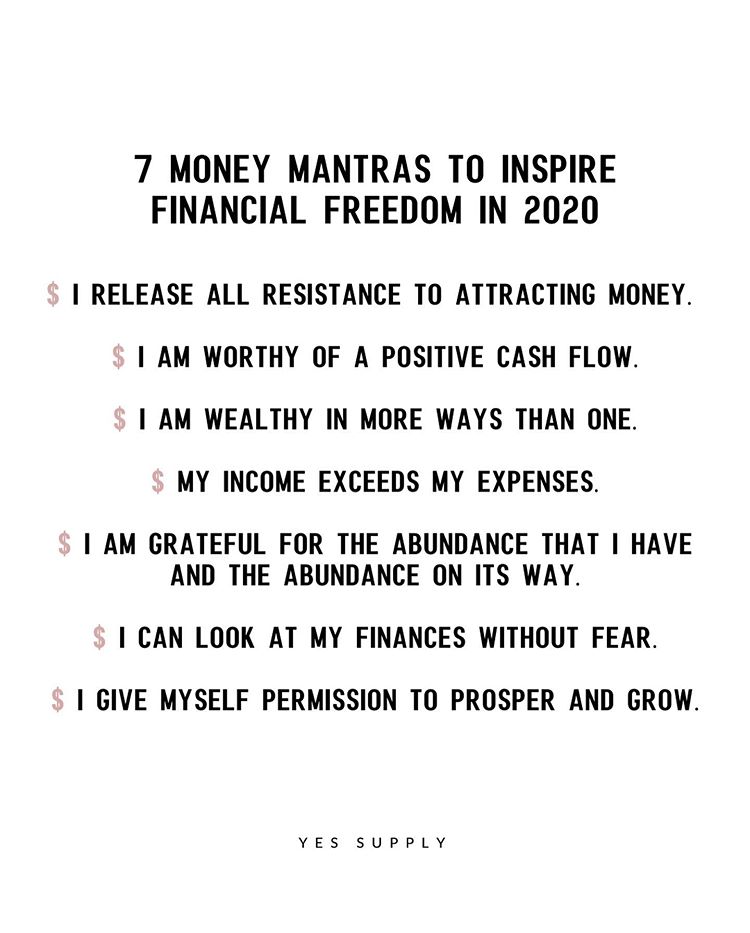 money mantras to inspire financial freedom