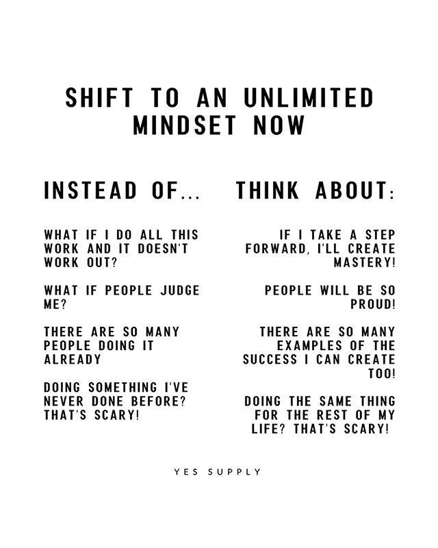 Shift to An Unlimited Mindset Now