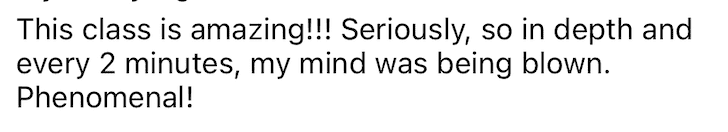 manifestation masterclass testimonial #2